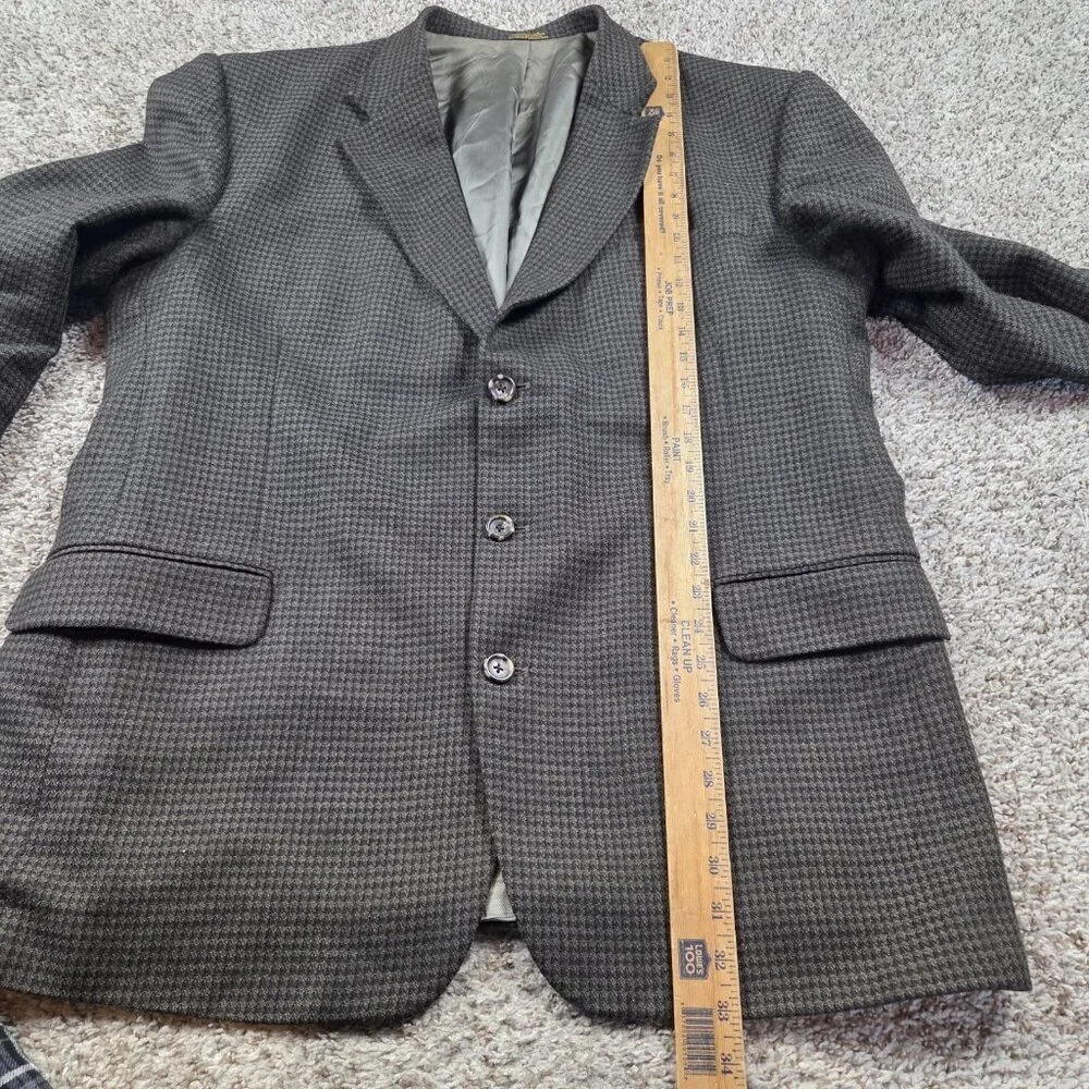 Stafford Blazer Mens 46L Brown Worsted Wool / Lambswool Sport Coat